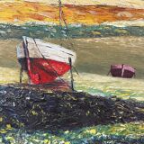 Painting red boats