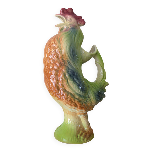 Grand pichet coq vintage Saint-Clément esprit maison de campagne