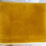 Lot of 2 folding velvet chairs