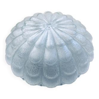Large Frosted Flower Glass Sconce Wall Lamp from MCM, 1960s