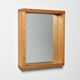 Solid pine mirror, Les Arcs, France, circa 1970