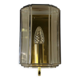 1960s/70s Wall Lamp Glashütte Limburg Germany Glass & Metal Age Design