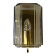 1960s/70s Wall Lamp Glashütte Limburg Germany Glass & Metal Age Design