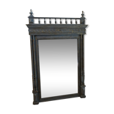 Large mirror style Henry II- shabby makeover chic- light gray and gold 86X129cm