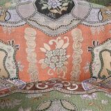 Paire de fauteuils Napoléon III en tissu Etro, France, fin XIXe