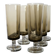 6 smoked glass champagne flutes 1970 - Luminarc