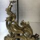 Paire lampe XlXème, devant de cheminée bronze rocaille style Louis XV