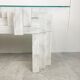 Vintage white marble console table Italy, 1980s