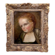 Portrait of a young girl from the 18th century.