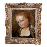 Portrait of a young girl from the 18th century.