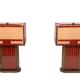 Stunning pair Art Deco style Cut Glass Table Lamps