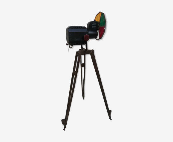 Projecteur de théâtre sur pied en bois