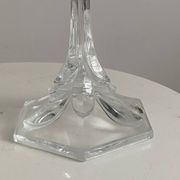 Pair of three-branch candlesticks in Arques crystal