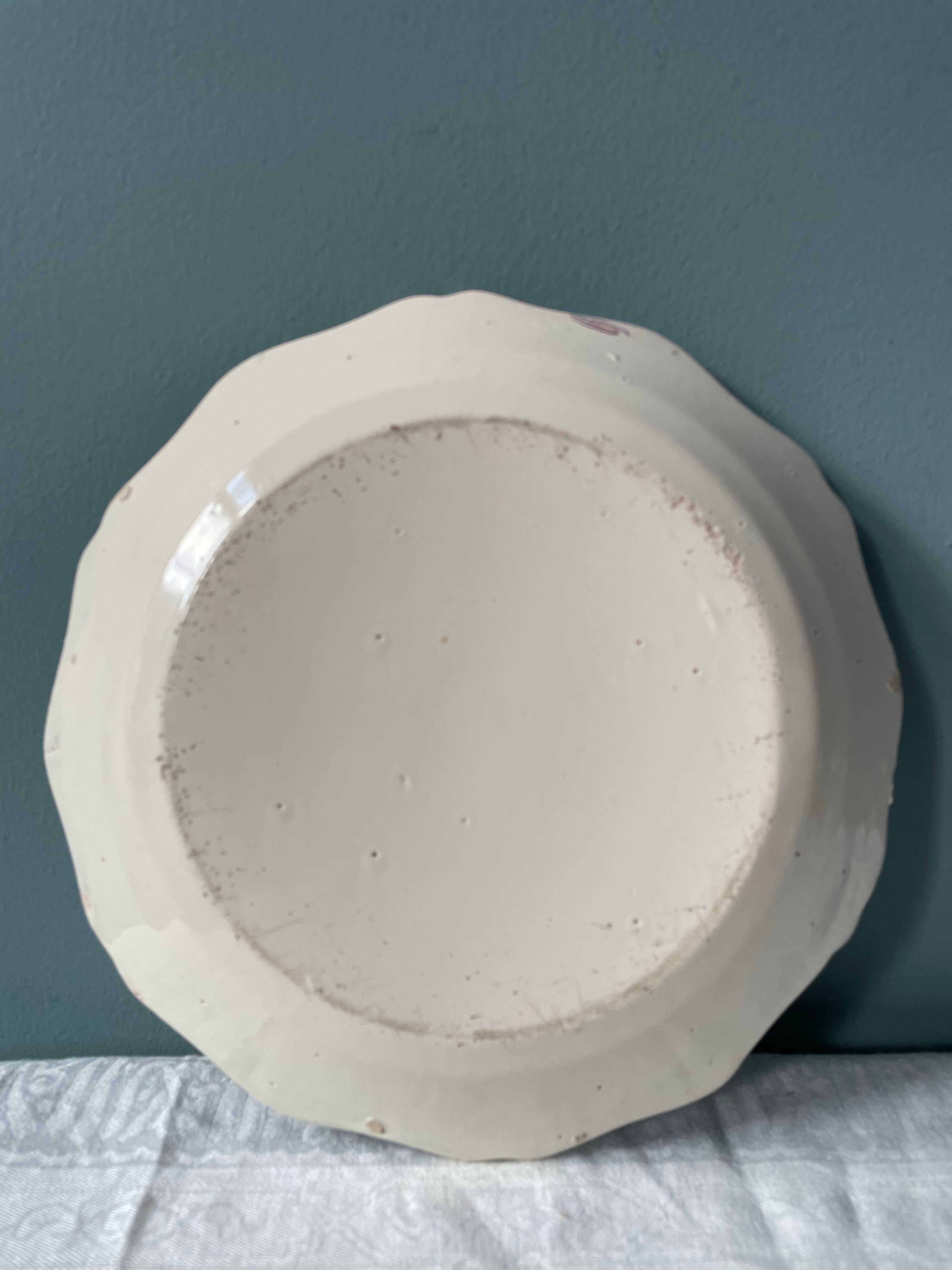Nevers earthenware patronymic plate