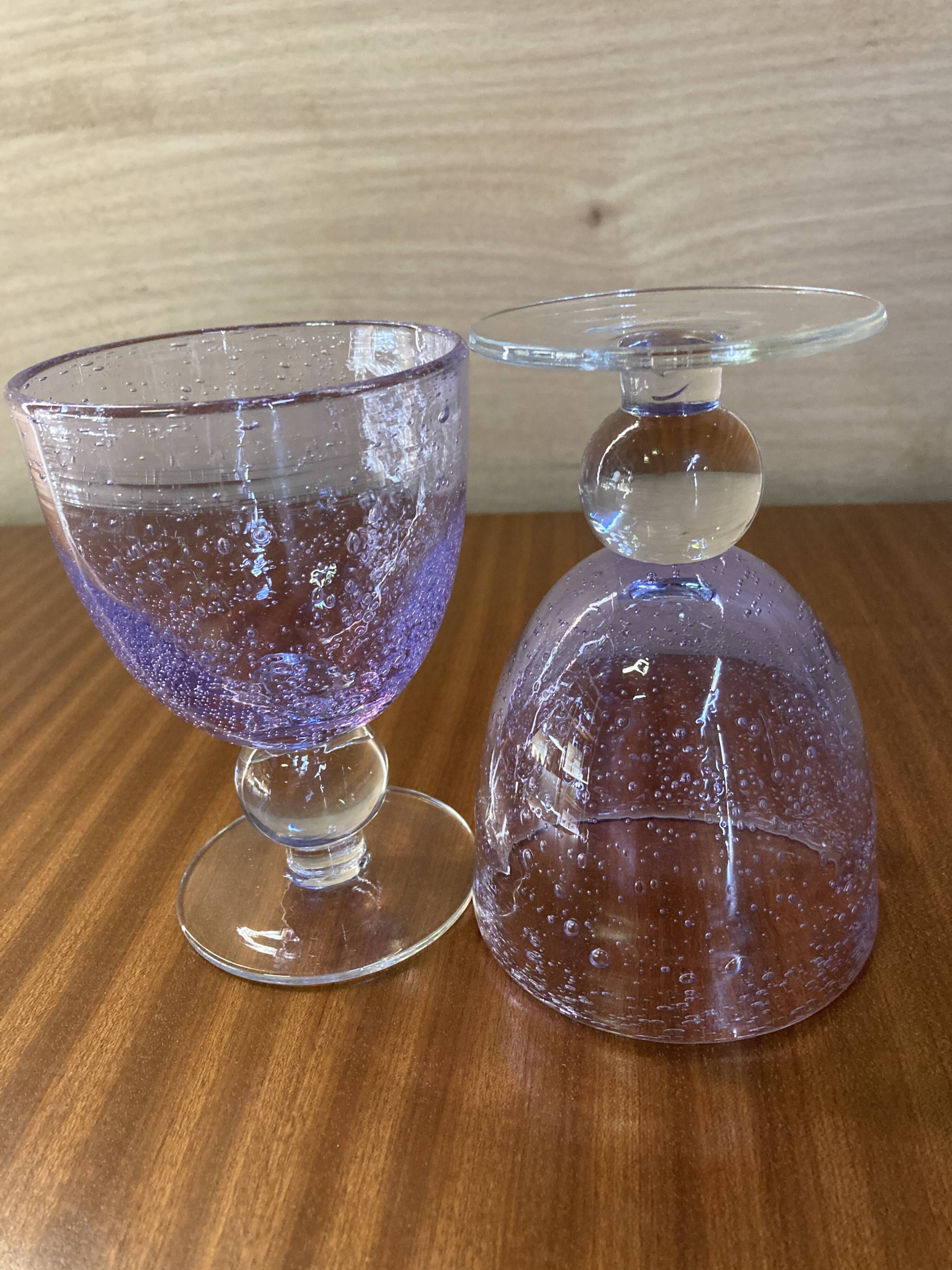 Set 6 handmade blown glasses. Maginific!!!
