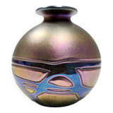 Opalescent Mdina Glass Vase from Malta