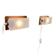 Pair of teak wall lights "scandinavian design" 1950.