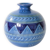 Vase Italian in ceramic Riminu Blu style, Sardartis Castelsardo