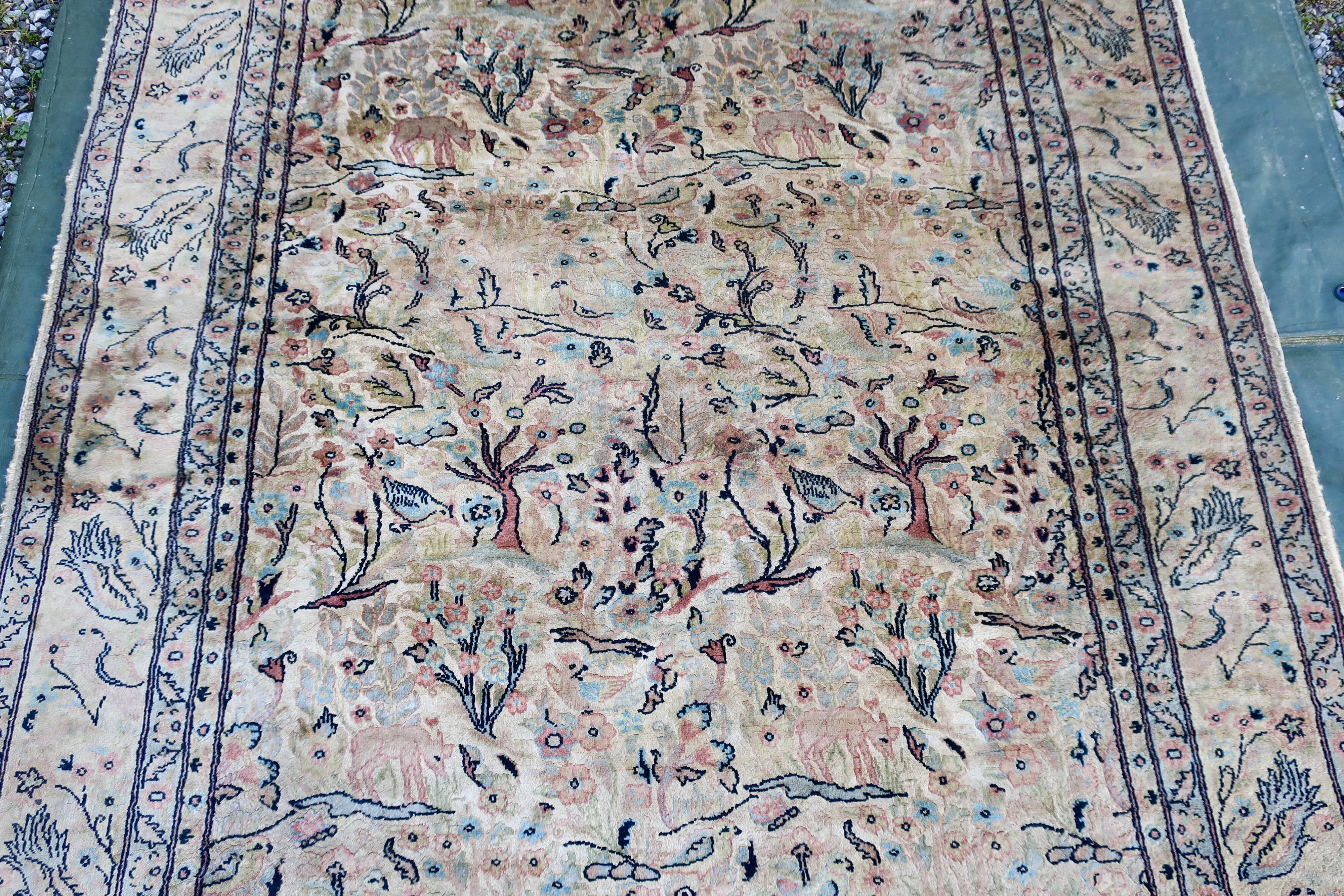 Persian Wool and Silk Rug, 185 x 125 cm