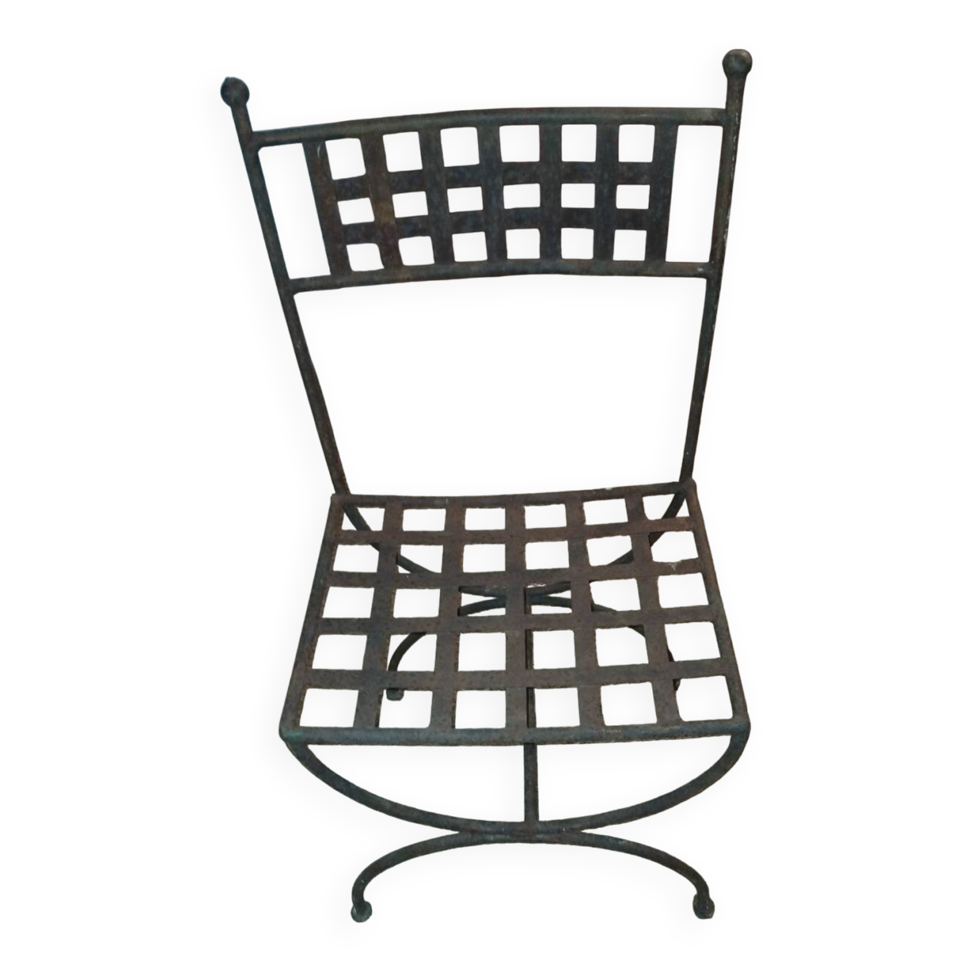 Pair of wrought iron chairs