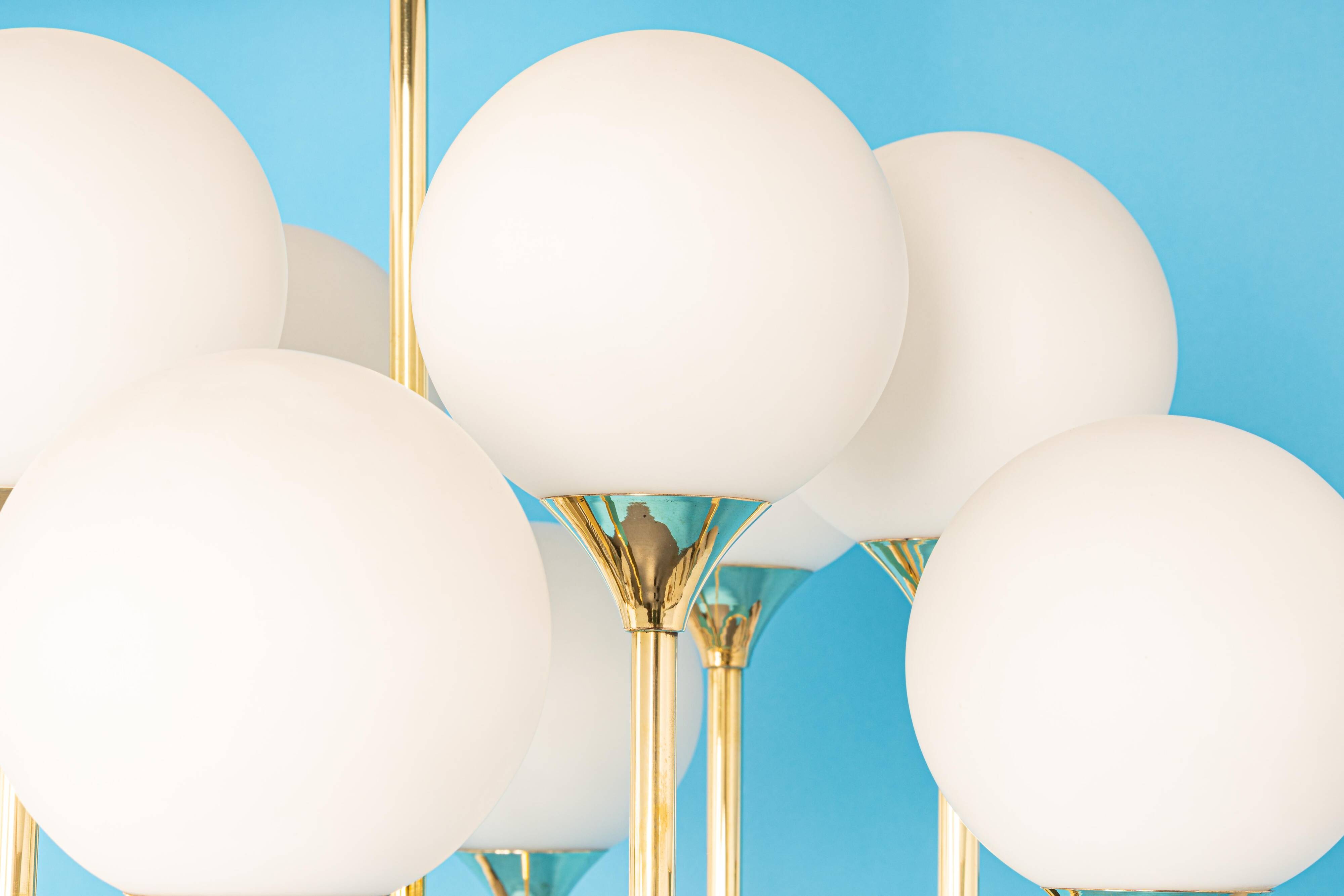 Stunning Sputnik chandelier by Kaiser, Germany, 1970s.