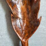Antique XXL carved solid wood leaf cutter