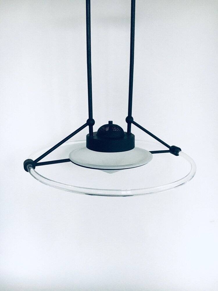 Black pendant lamp, 1980s