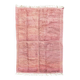 Tapis berbère rose à carreaux sur mesure
