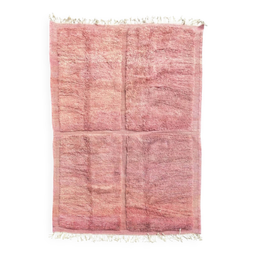 Tapis berbère rose à carreaux sur mesure