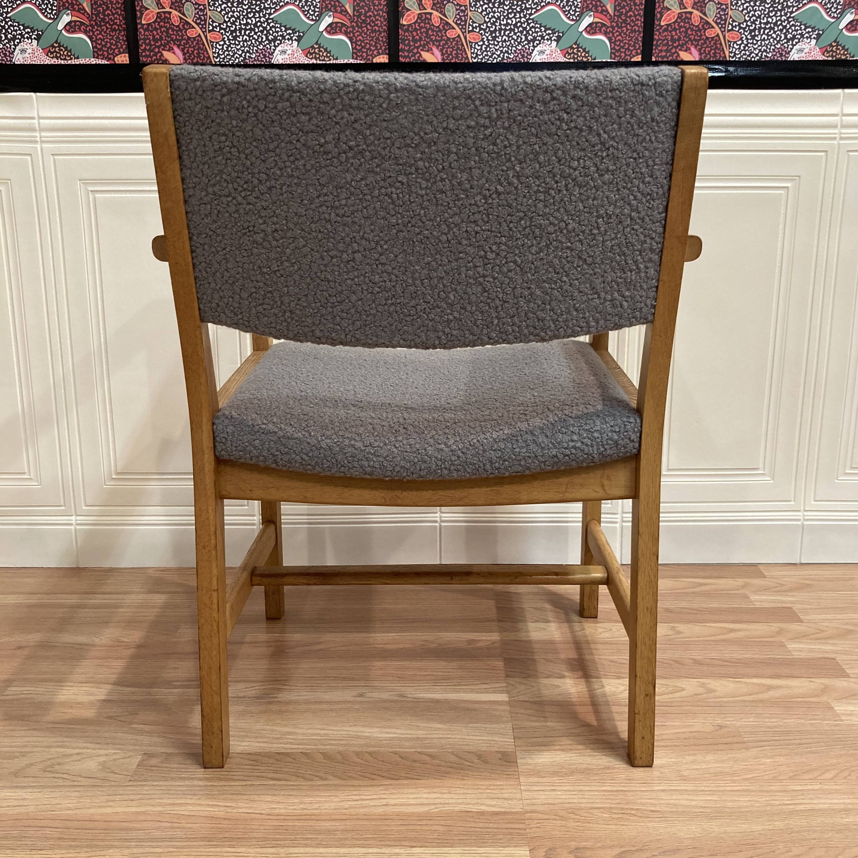 Two armchairs stamped "hans wegner" 1960.