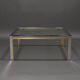 Italian chrome and gold coffee table, 1970s