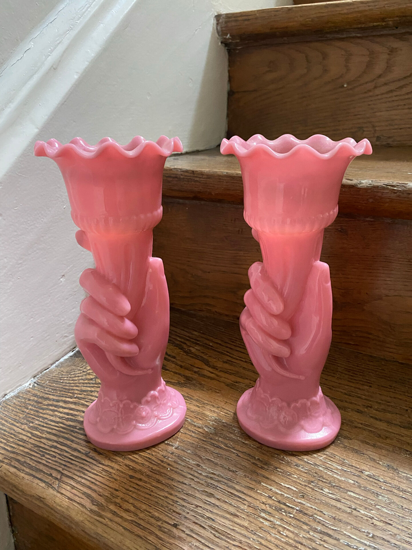 Pair of cornucopia vases