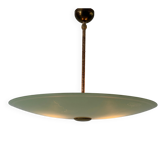Art Deco ceiling light in green glass, 1940s, Germany