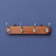 Vintage wooden wall coat rack - 4 hooks