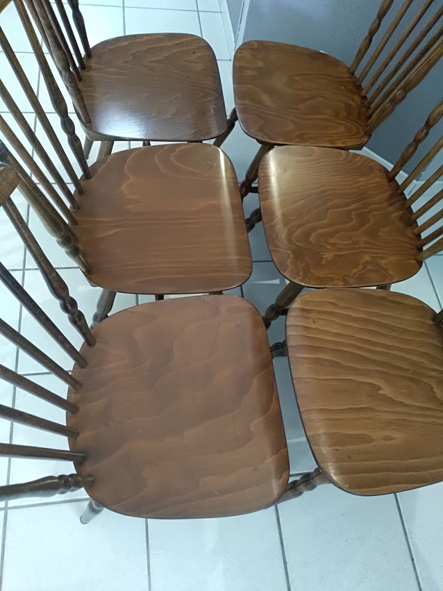 Suite of 6 Chairs by Bistrot Baumann Tacomaacoma 1970