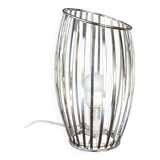Cylinder design lamp with brushed metal blade