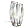 Cylinder design lamp with brushed metal blade