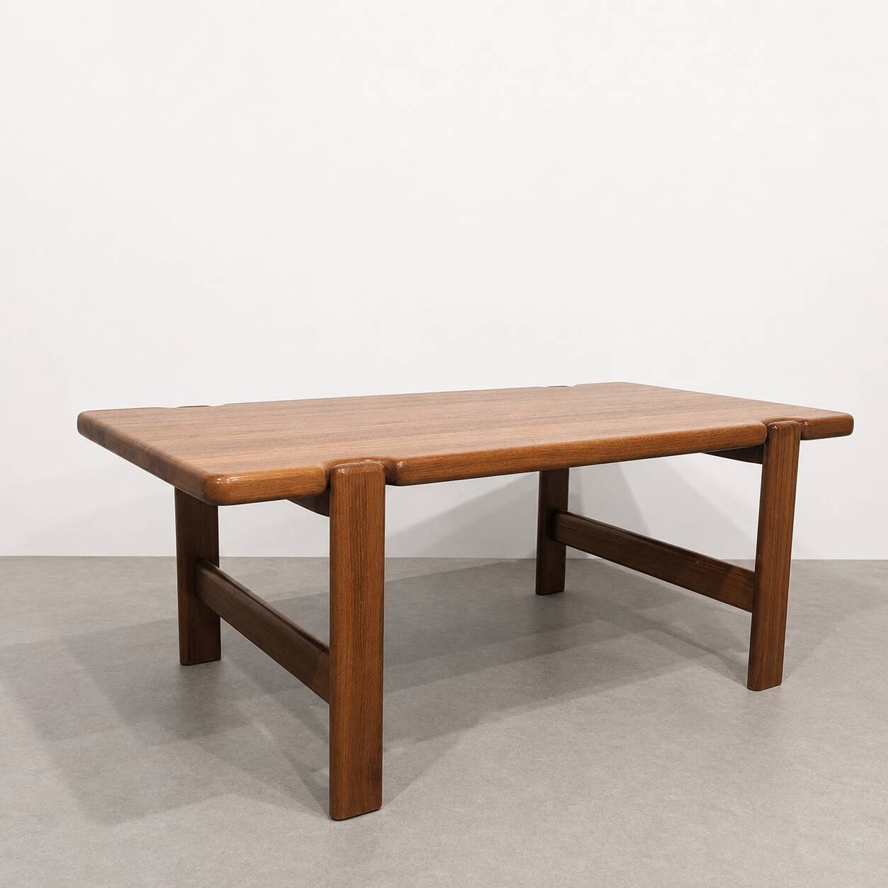Vintage Danish coffee table in solid teak.