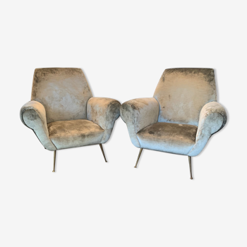 Two armchairs by Gigi Radice for Minotti