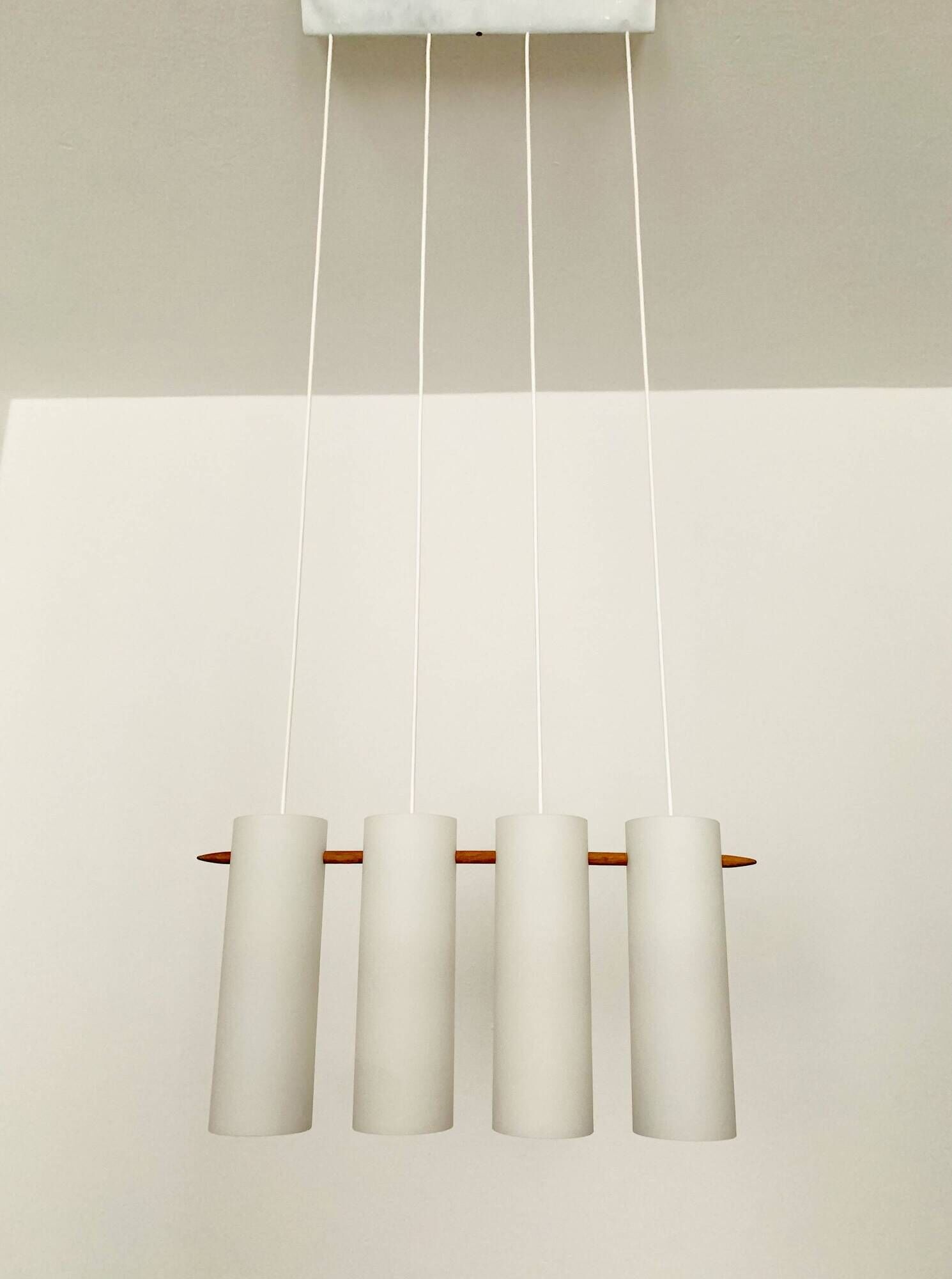 Lampe à Suspension Opaline par Uno et Östen Kristiansson