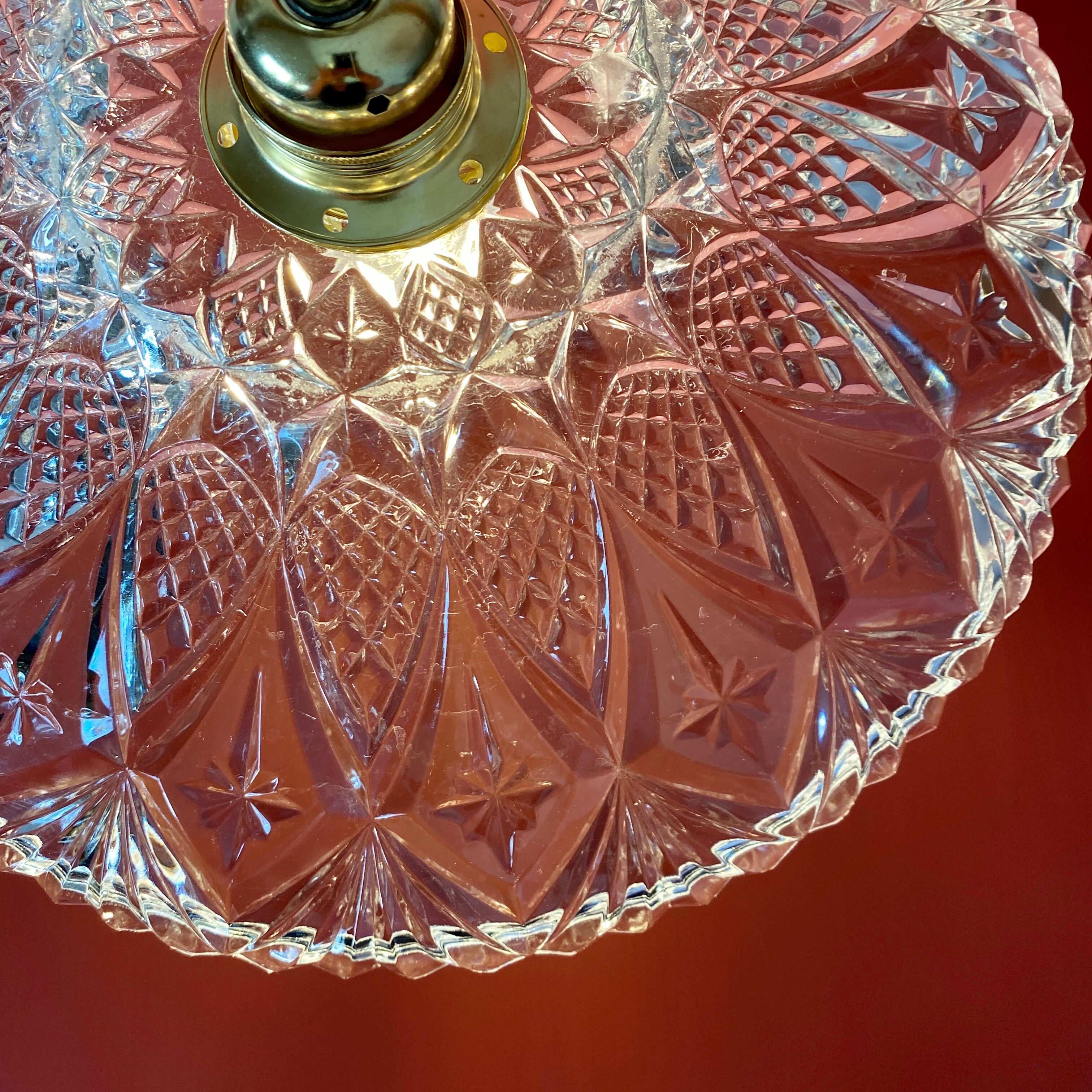 Vintage glass lampshade pendant lamp