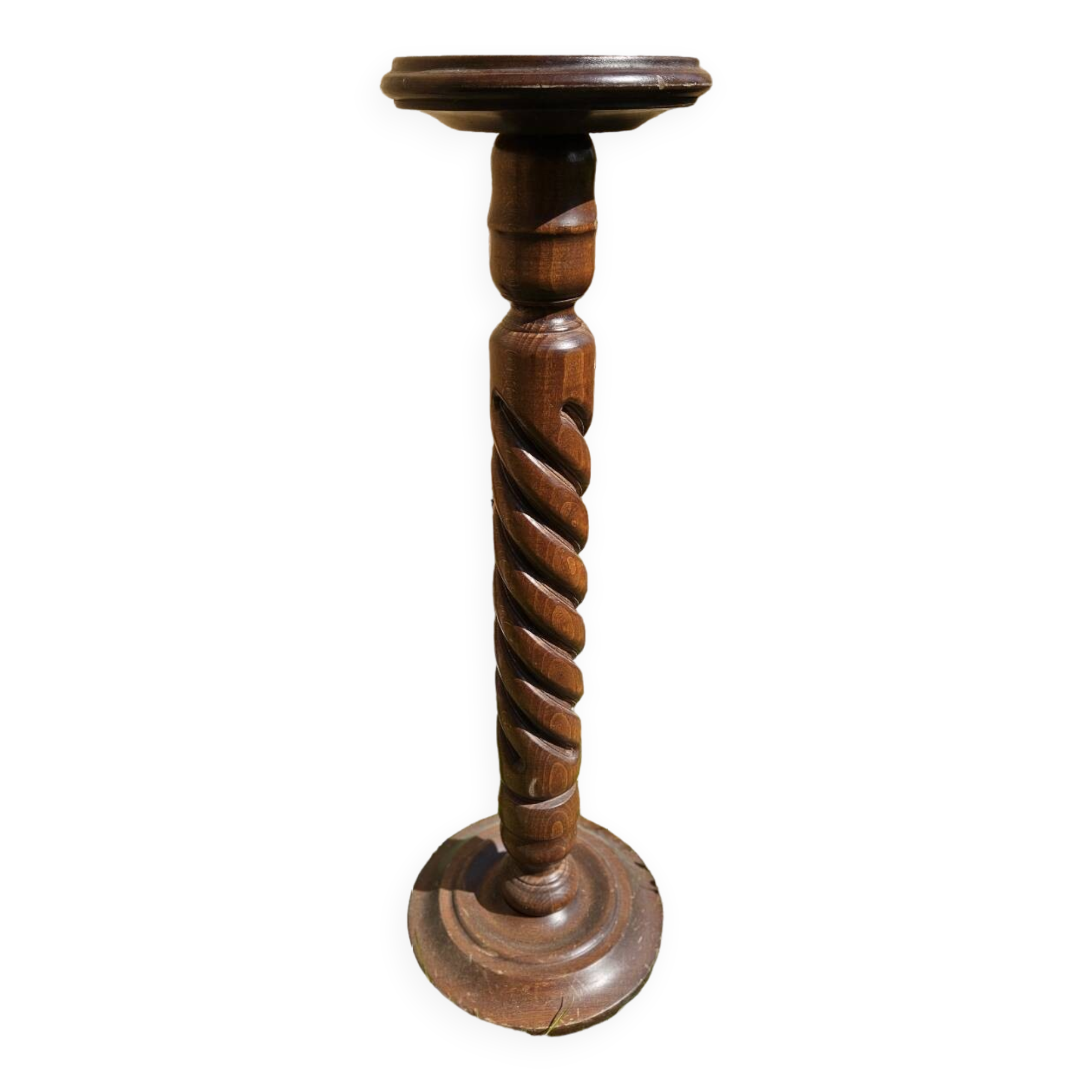 Vintage twisted turned wood column