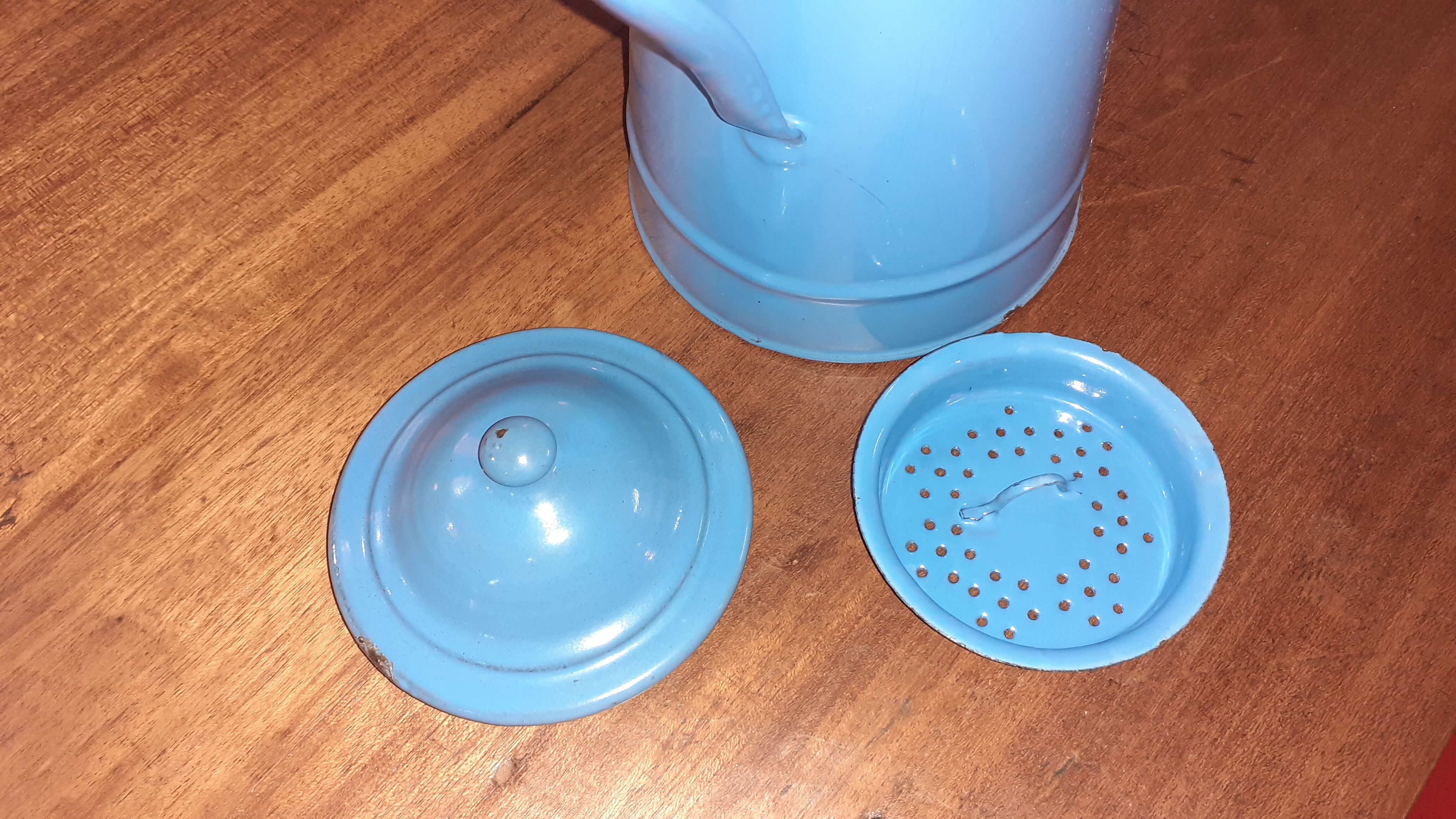 Blue email coffee maker