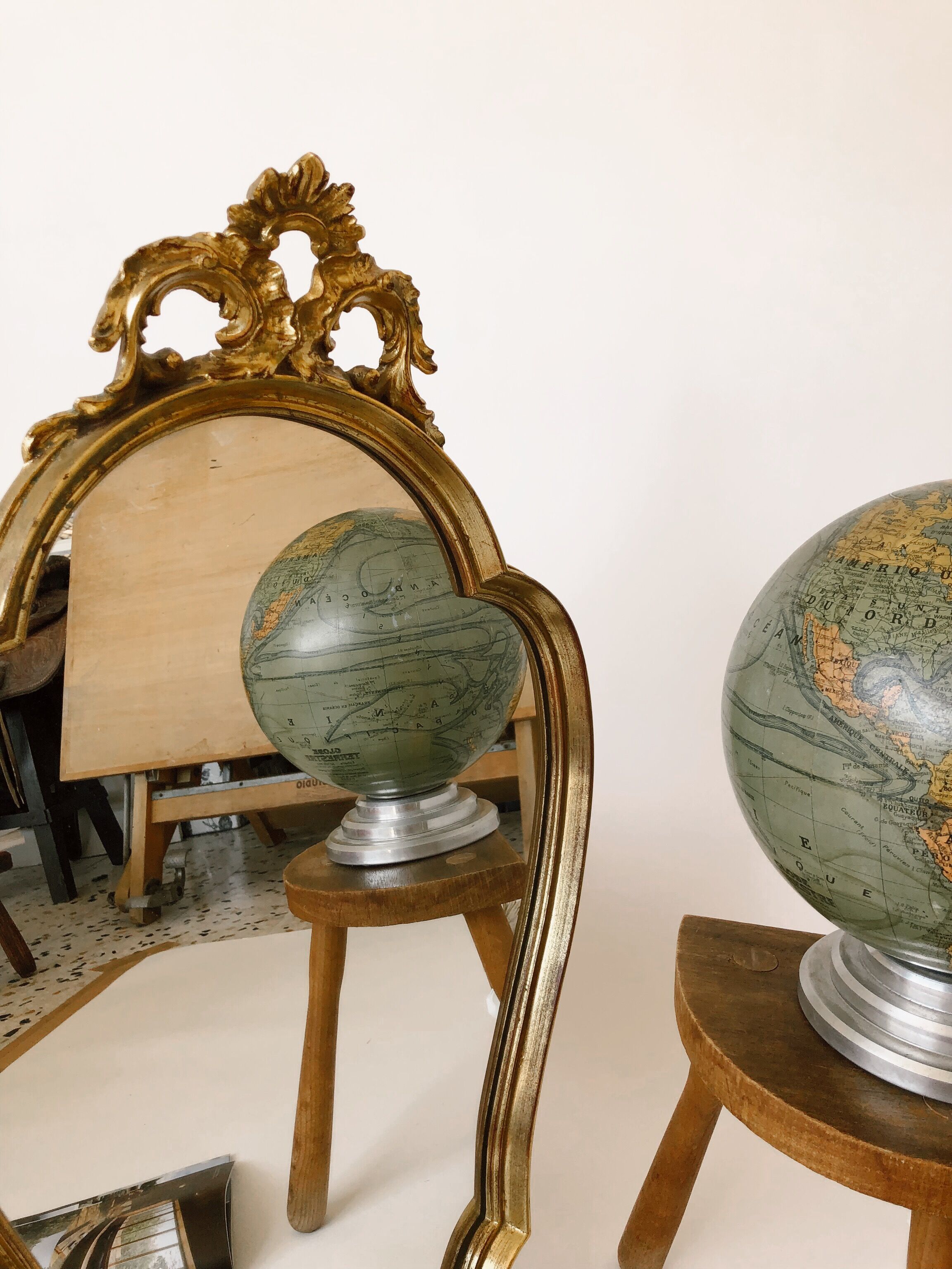 Antique gold mirror 45x73cm