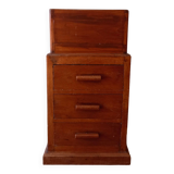 Curtain file cabinet with drawers