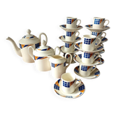 Rare! Complete Badonvillers vintage coffee set from the 1950s, Congo motif