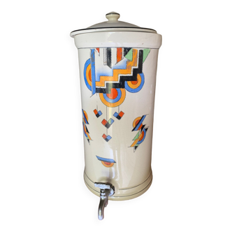 Art Deco Récipient ou filtre à eau  "Cheavin's " en porcelaine