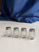 Set of hallmarked silver and fluted domed glass salt/pepper shakers