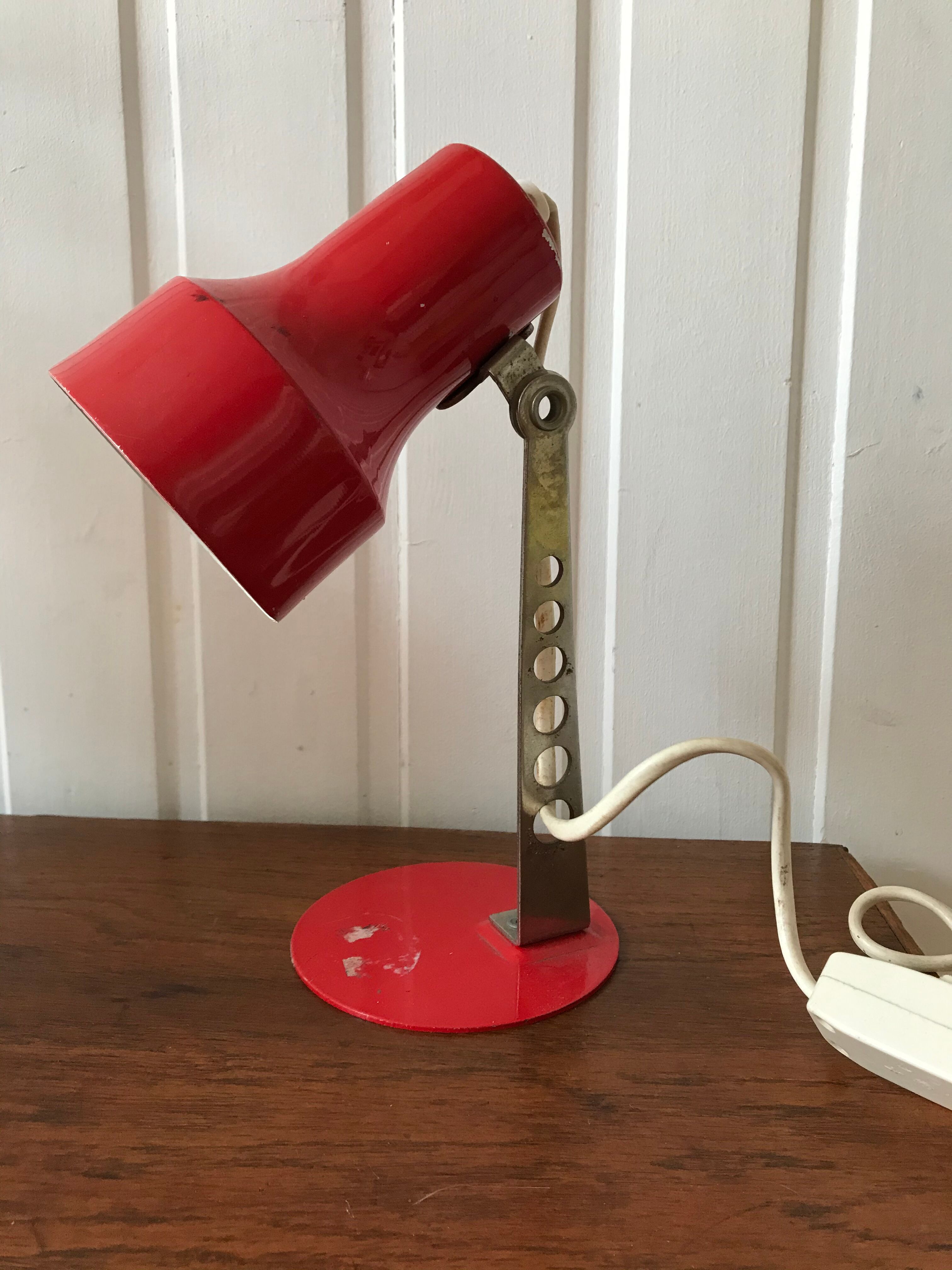 Vintage red lamp 1950