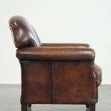 armchair made of sheep leather with a wonderful patina and good seating comfort